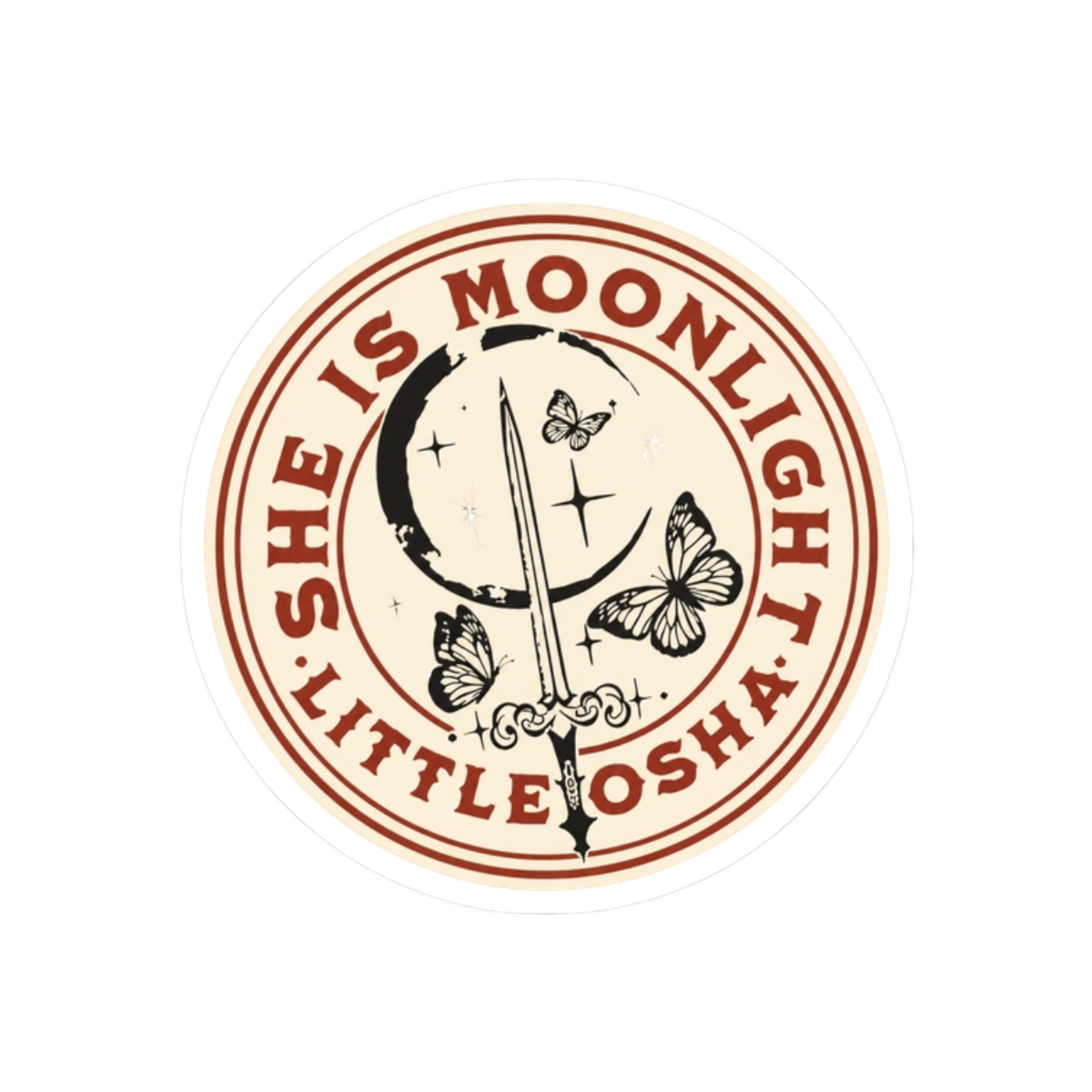 Kingfisher and Little Osha, Quicksilver, Callie Hart, Fisher Saeris Fae Romance Sticker - alternate angle 3, merchandise