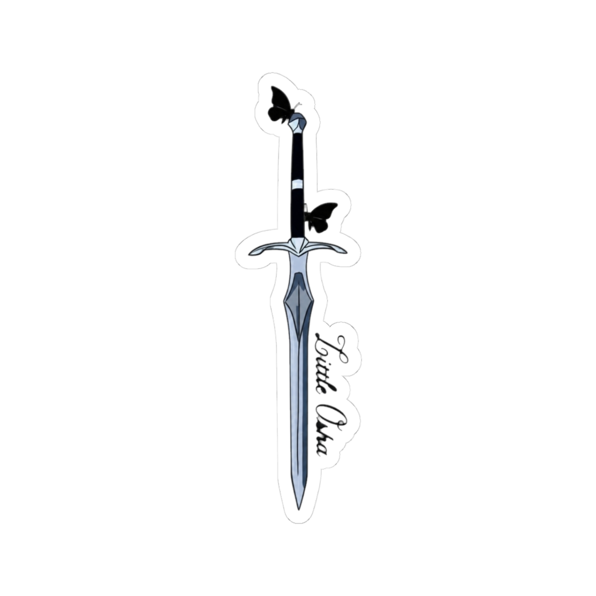 Quicksilver Book Sword Osha Solace | Quicksilver Blade | Little Osha Purple Butterfly | Callie Hart | Fae & Alchemy Series | Romantasy | Fantasy Books | Saeris Fane | Kingfisher | Sticker Pack Sticker