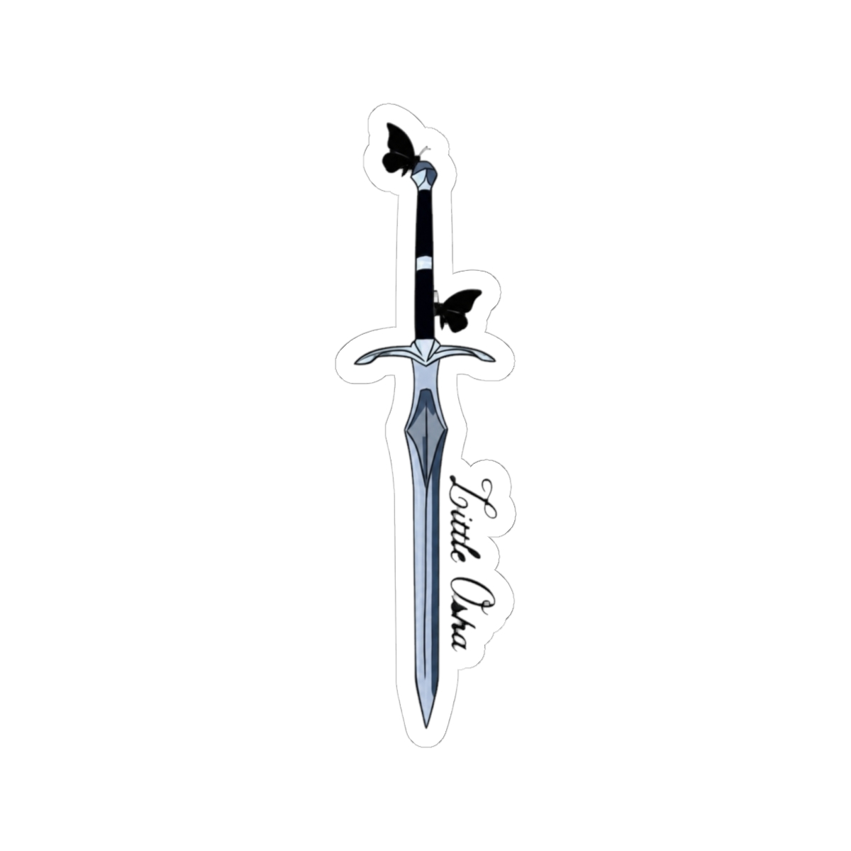 Quicksilver Book Sword Osha Solace | Quicksilver Blade | Little Osha Purple Butterfly | Callie Hart | Fae & Alchemy Series | Romantasy | Fantasy Books | Saeris Fane | Kingfisher | Sticker Pack Sticker