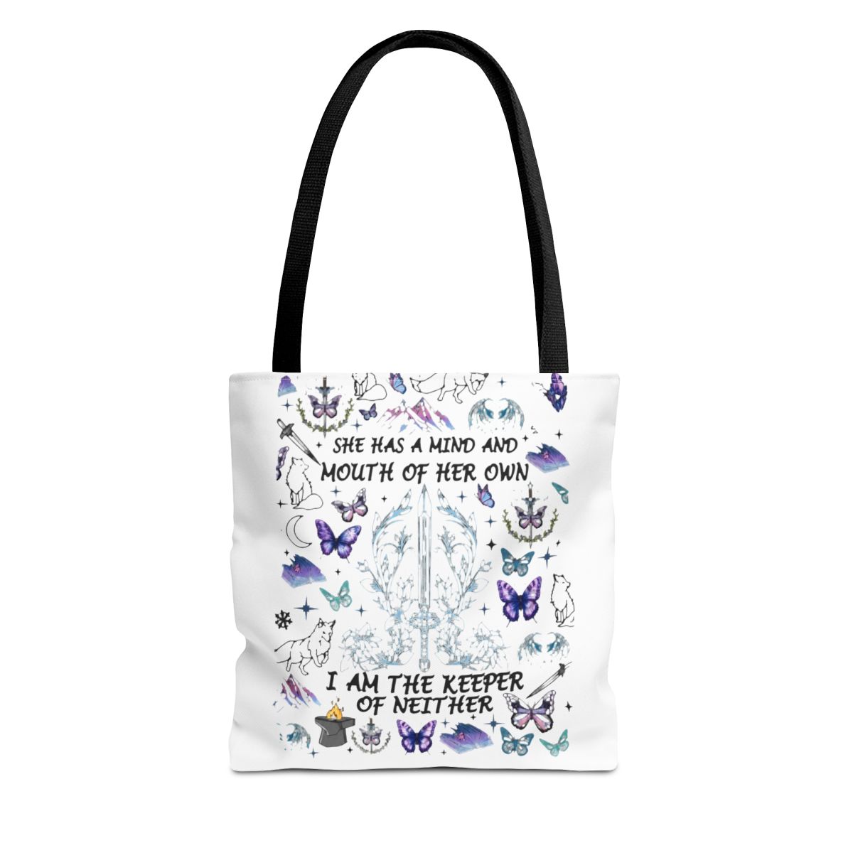 VAMSII QSilver Romantasy Inspired Gift Dark Romance Butterfly Hart Bags KFisher Book Lover Merch Novel Gift | Callie Hart